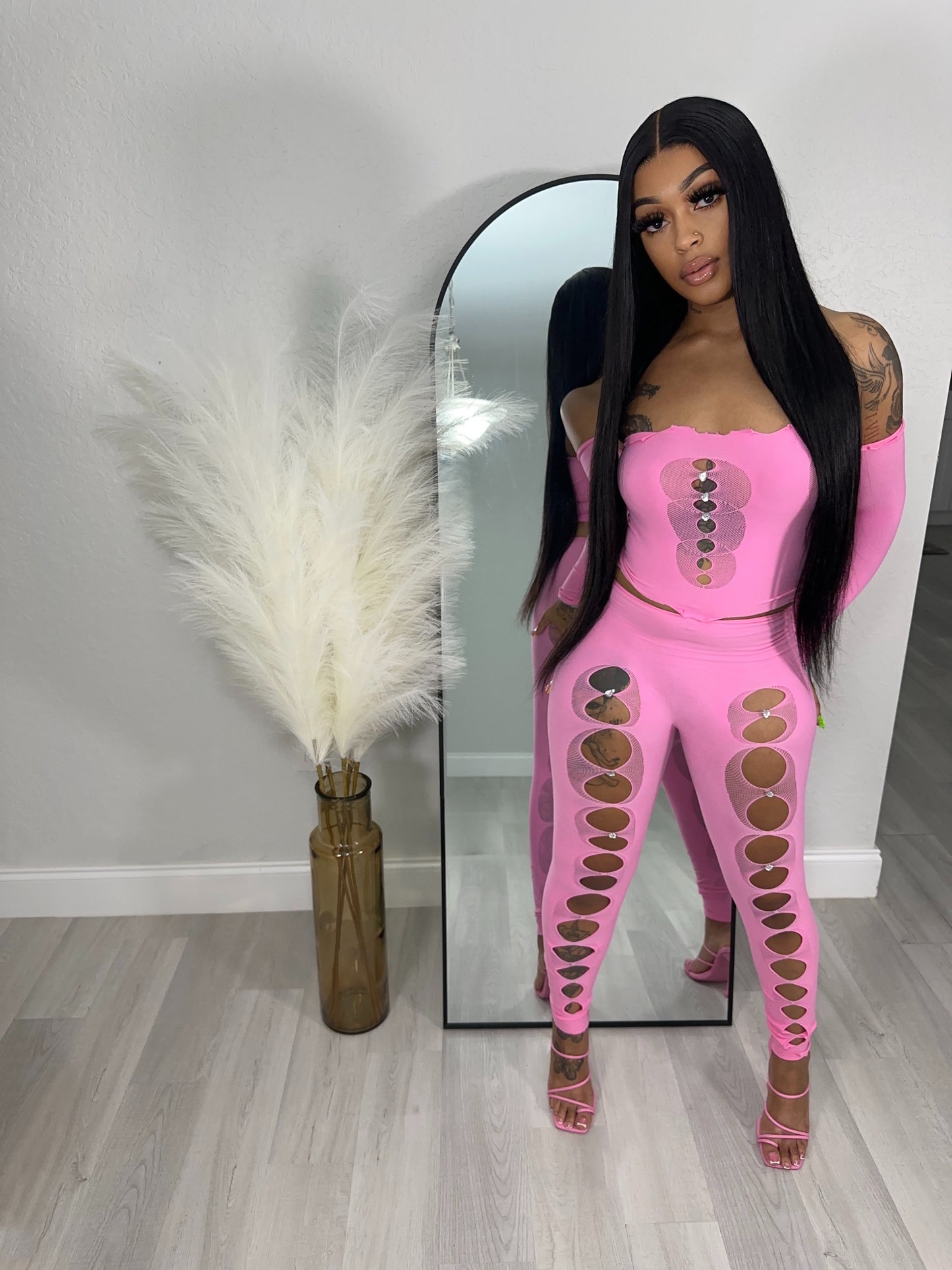 Rhinestone Two piece set