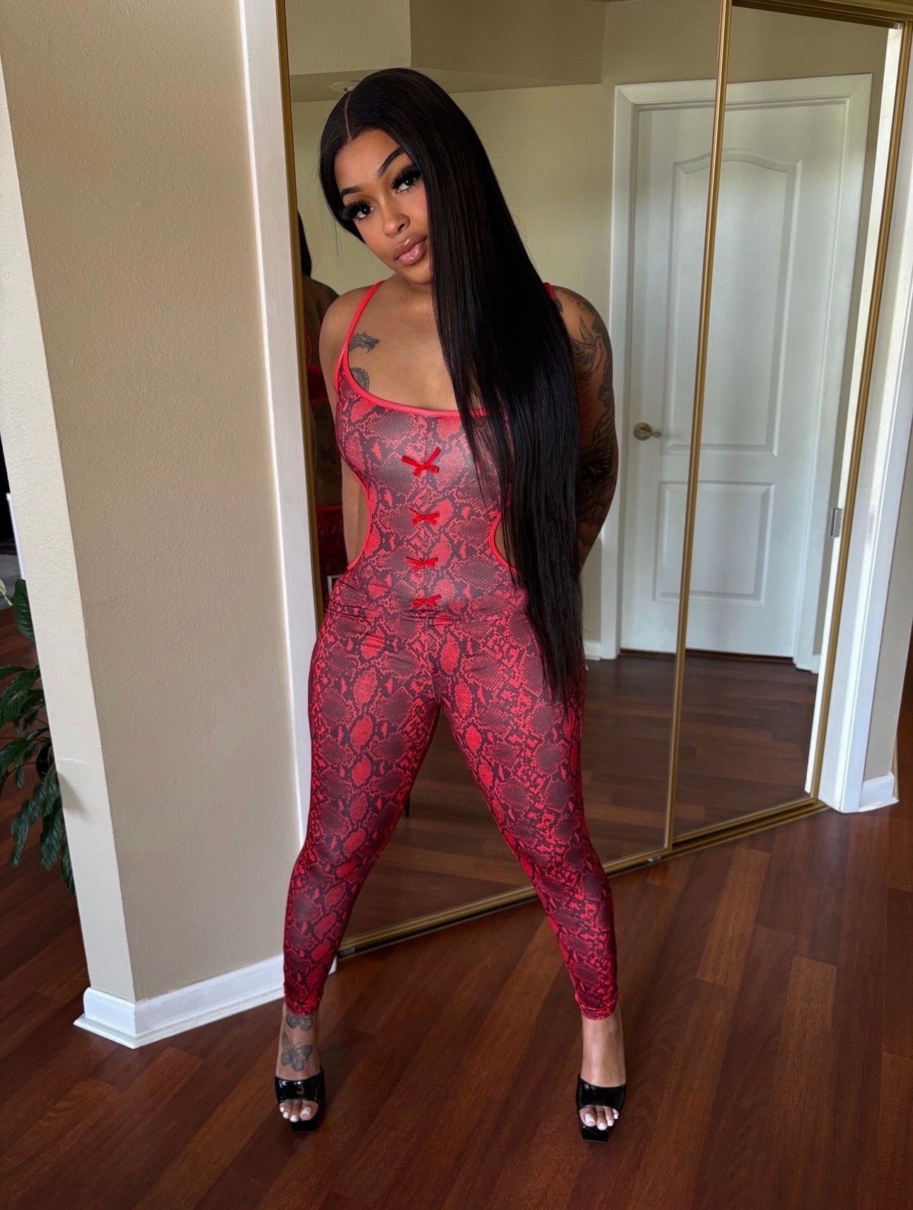Snake Print Jumpsuit