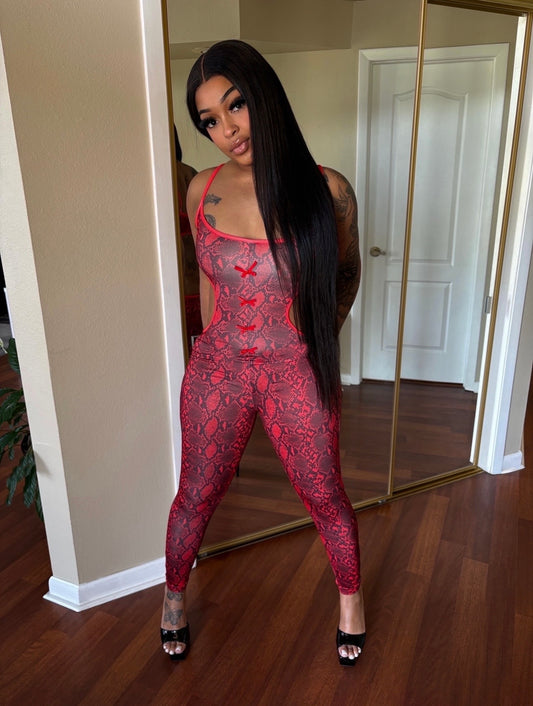 Snake Print Jumpsuit