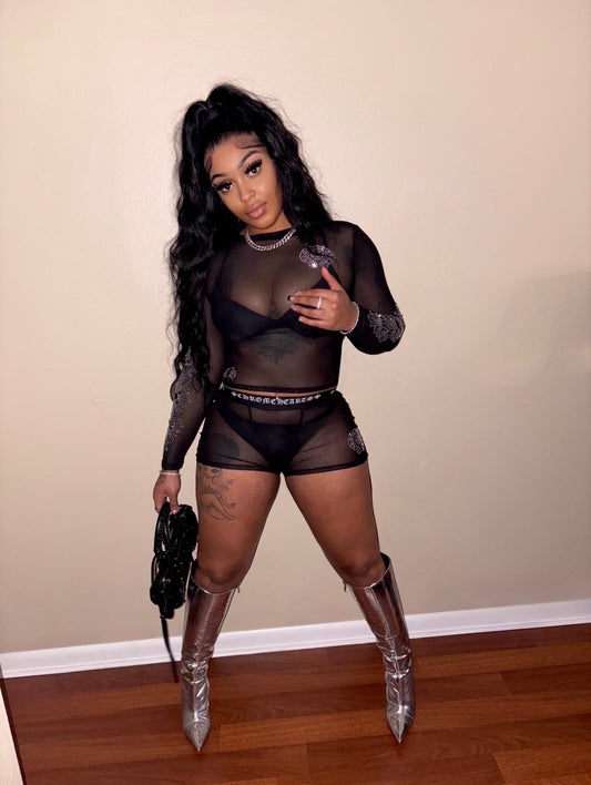 Blinged Out Mesh Set