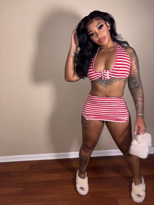 Candy Cane Skirt Set